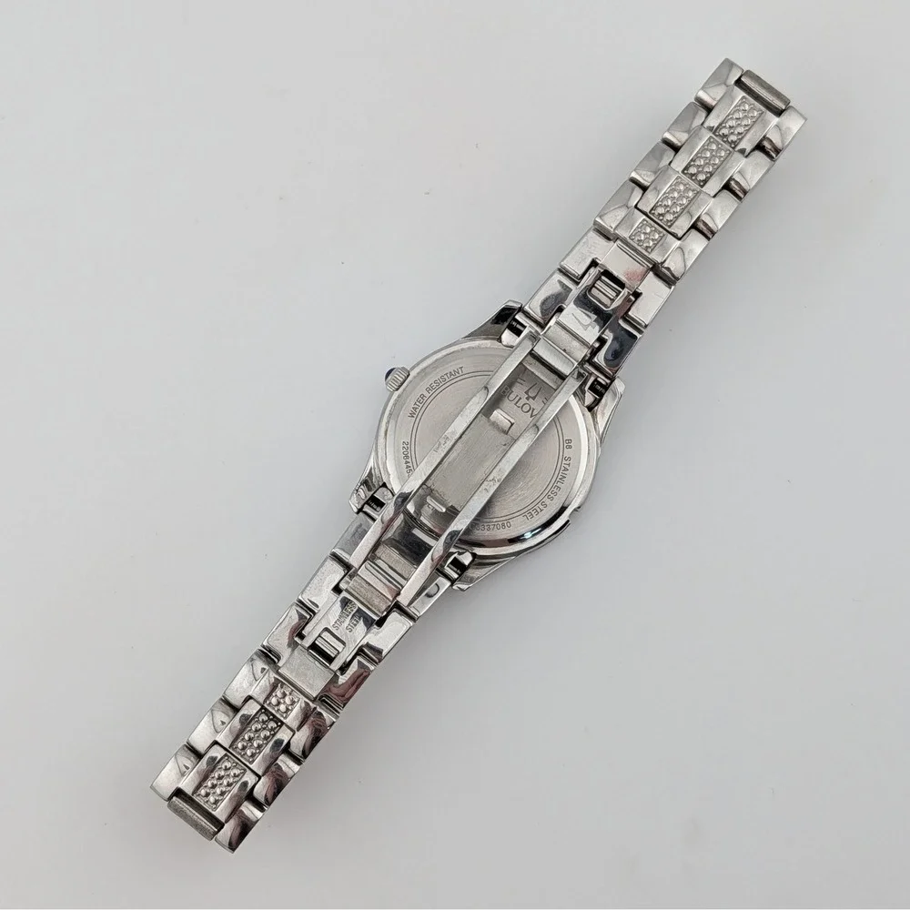 Bulova 96L116 Swarovski Crystal Mother of Pearl Women's‎ Watch 30mm 6.5